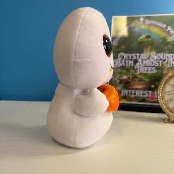 TY Beanie Boo “Scream” Ghost Plush – 9” Halloween Boo w/ Pumpkin – EUC - Picture 3 of 6